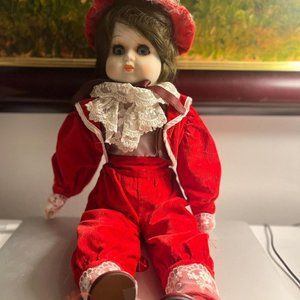 Antique Doll in Velvet attire